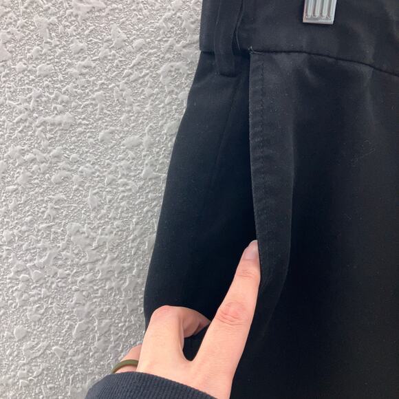 Croft & Barrow Black Flat Front Zip Hook Eye Pockets Chino Slacks Trouser Pants - Picture 6 of 10